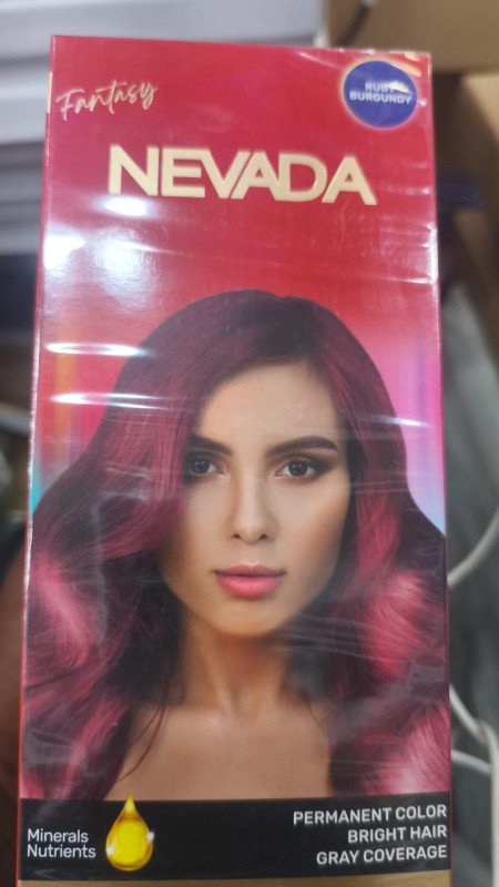 Nevada Permanant color bright hair Ruby Burgundy